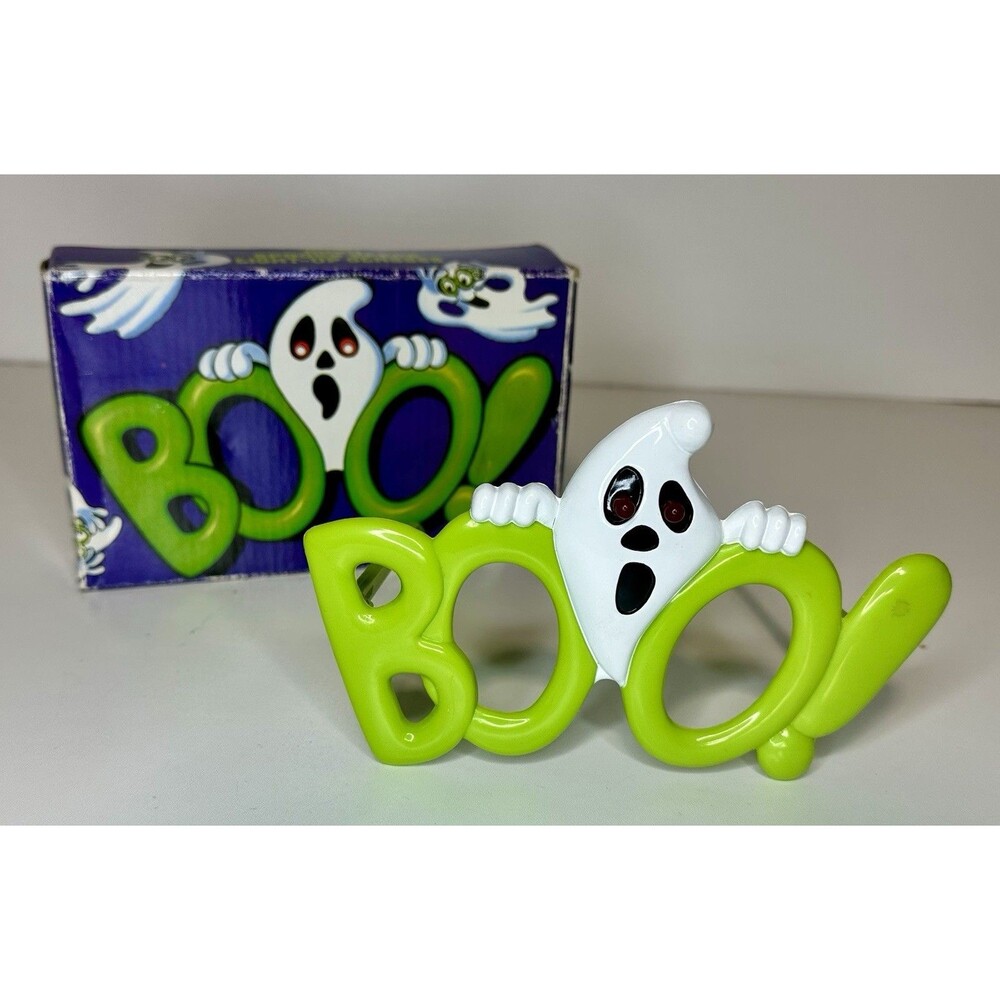 VTG AVON 1992 BOO! Ghost Halloween Light Up Glasses Tested Works. New Batteries